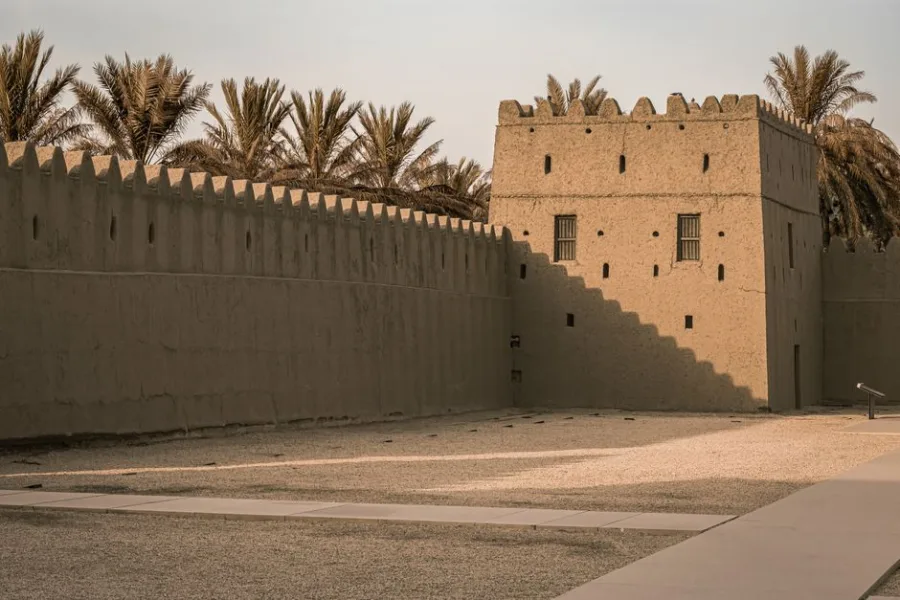 Explore the ancient architecture of Al Ain Fort, Abu Dhabi's historic desert landmark.